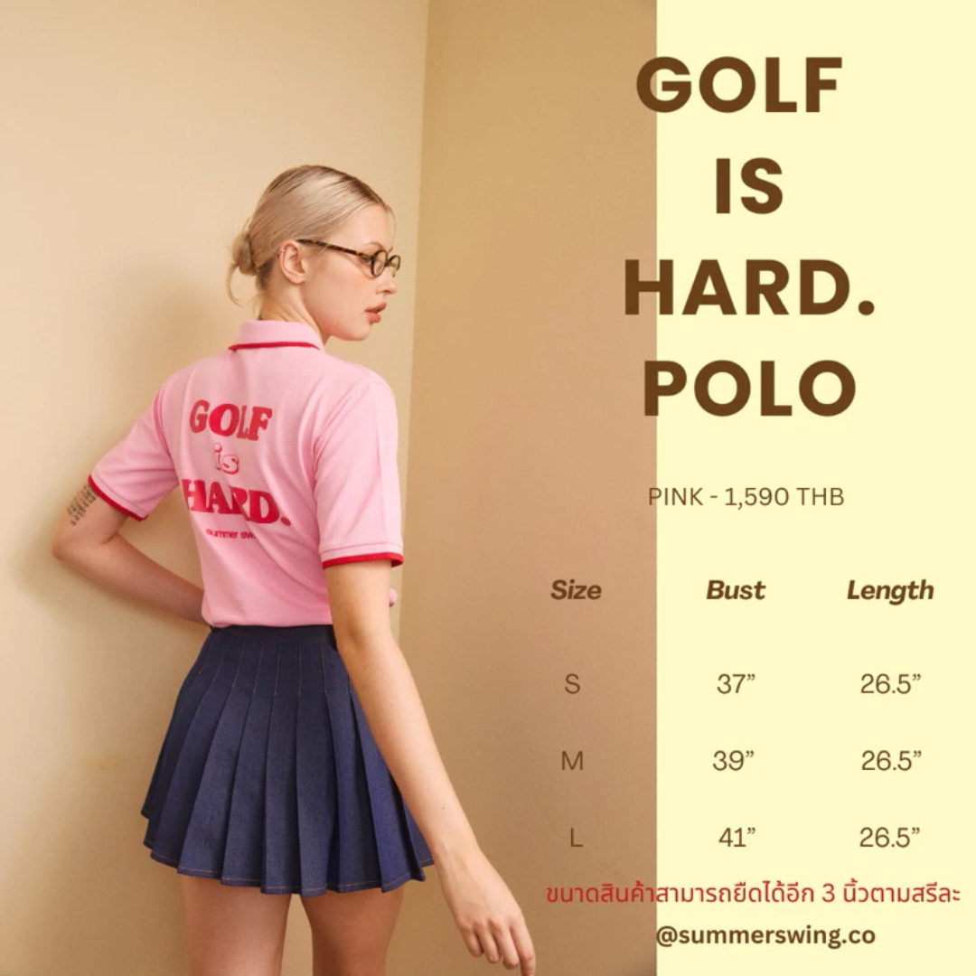 SUMMER SWINGS - SUMMER SWINGS Women's Golf is Hard Polo - The Agora Bangkok